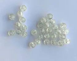 Korálek práskaný kulička 8mm  průhledná